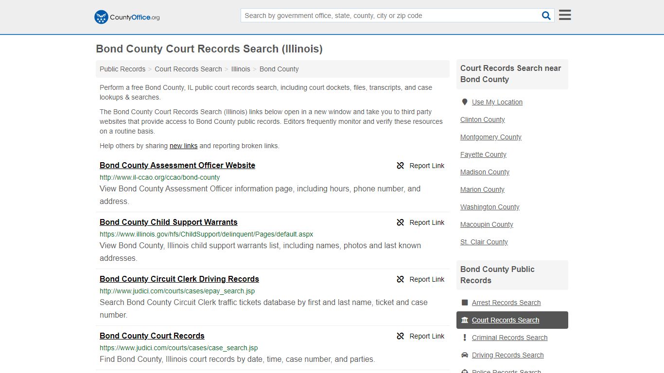 Court Records Search - Bond County, IL (Adoptions ...