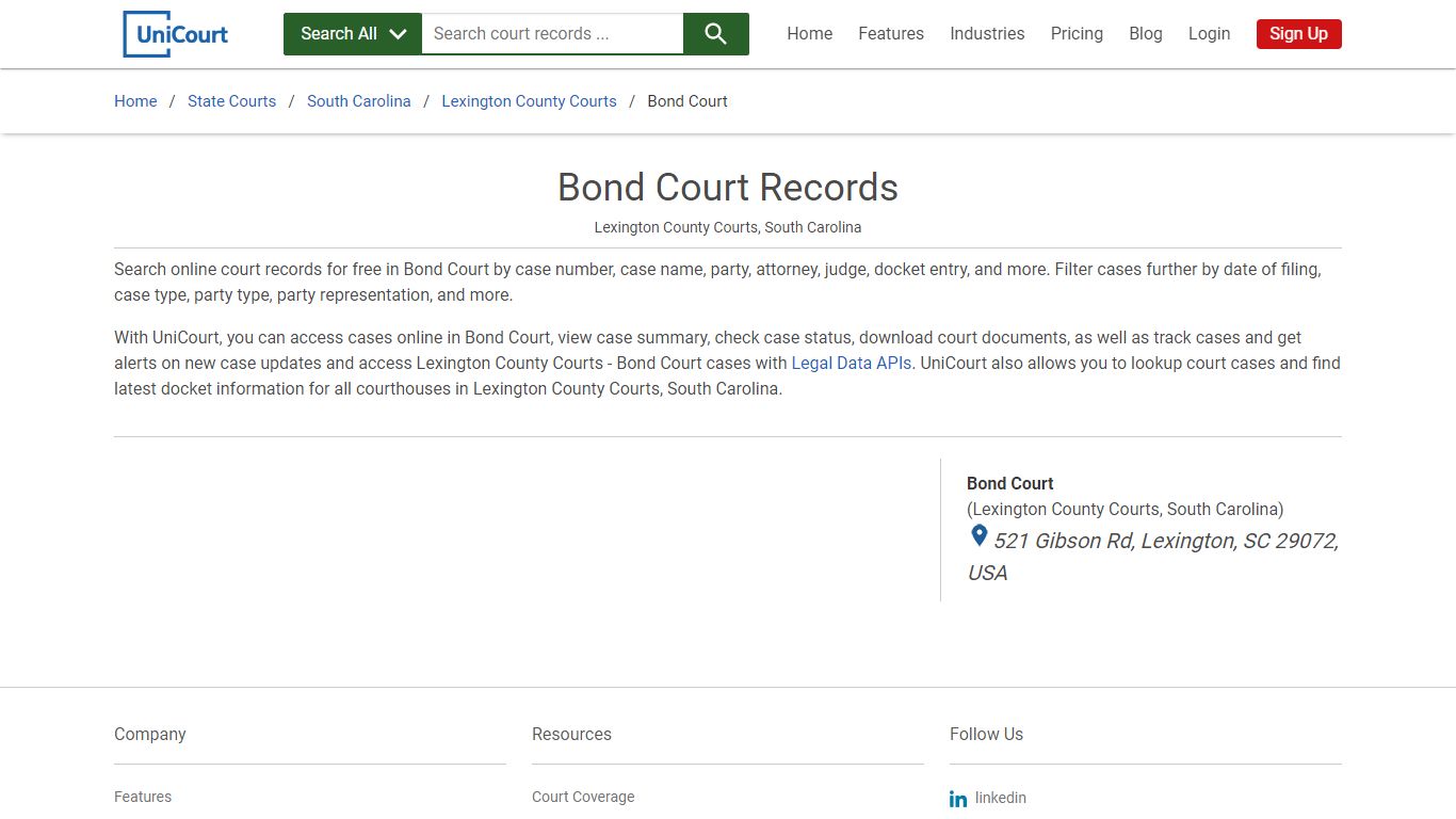 Bond Court Records | Lexington | UniCourt